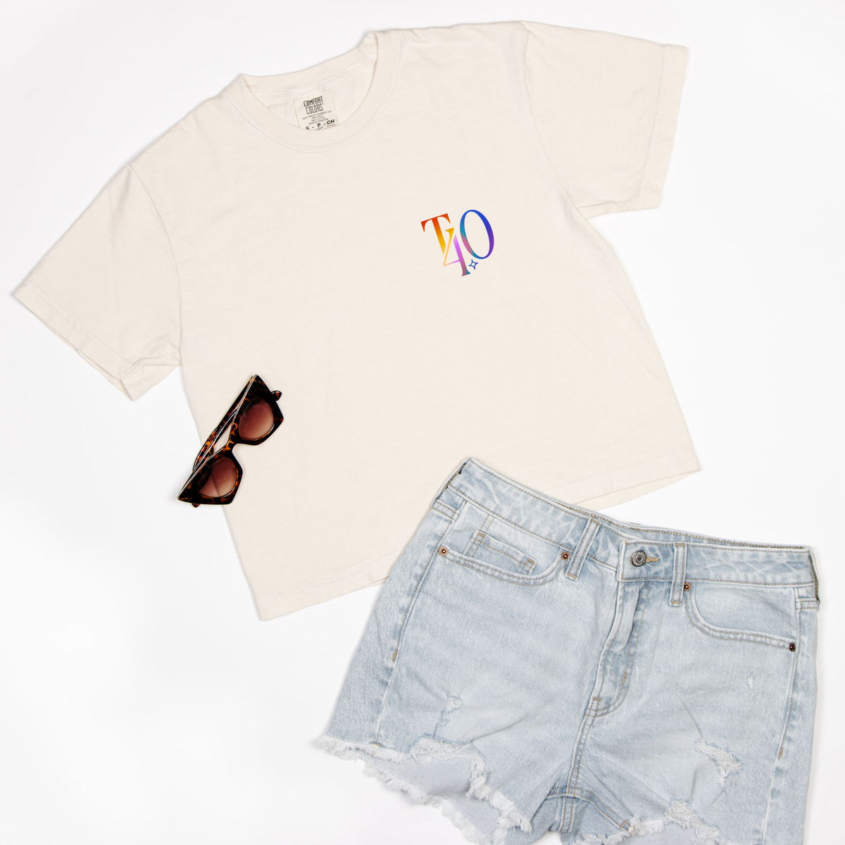 True40 Pride Boxy Crop Tee