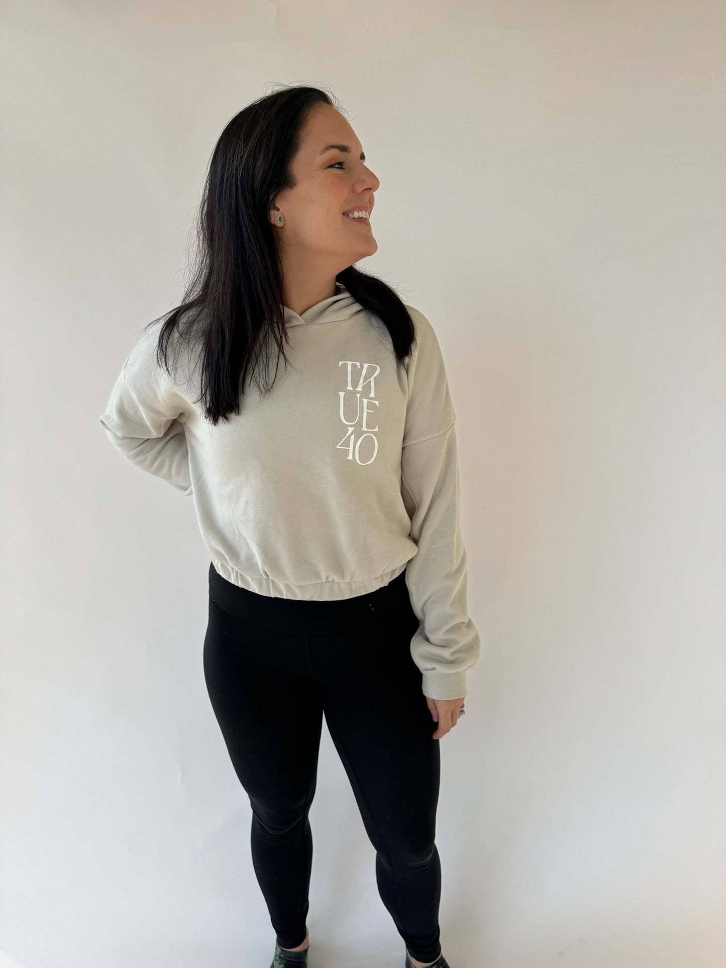 True40 Seamed Crop Hoodie
